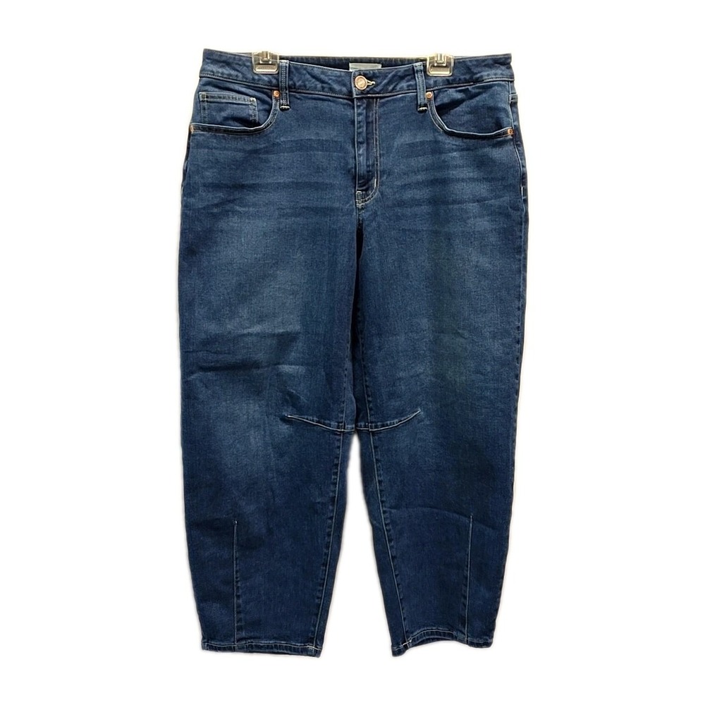 Maurices Barrel Jeans Mid Rise Dark Wash Denim‎ sz 16 Regular